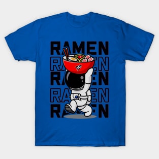 Ramen noodles, astronaut spaceman, Japanese noodles, food, japan T-Shirt